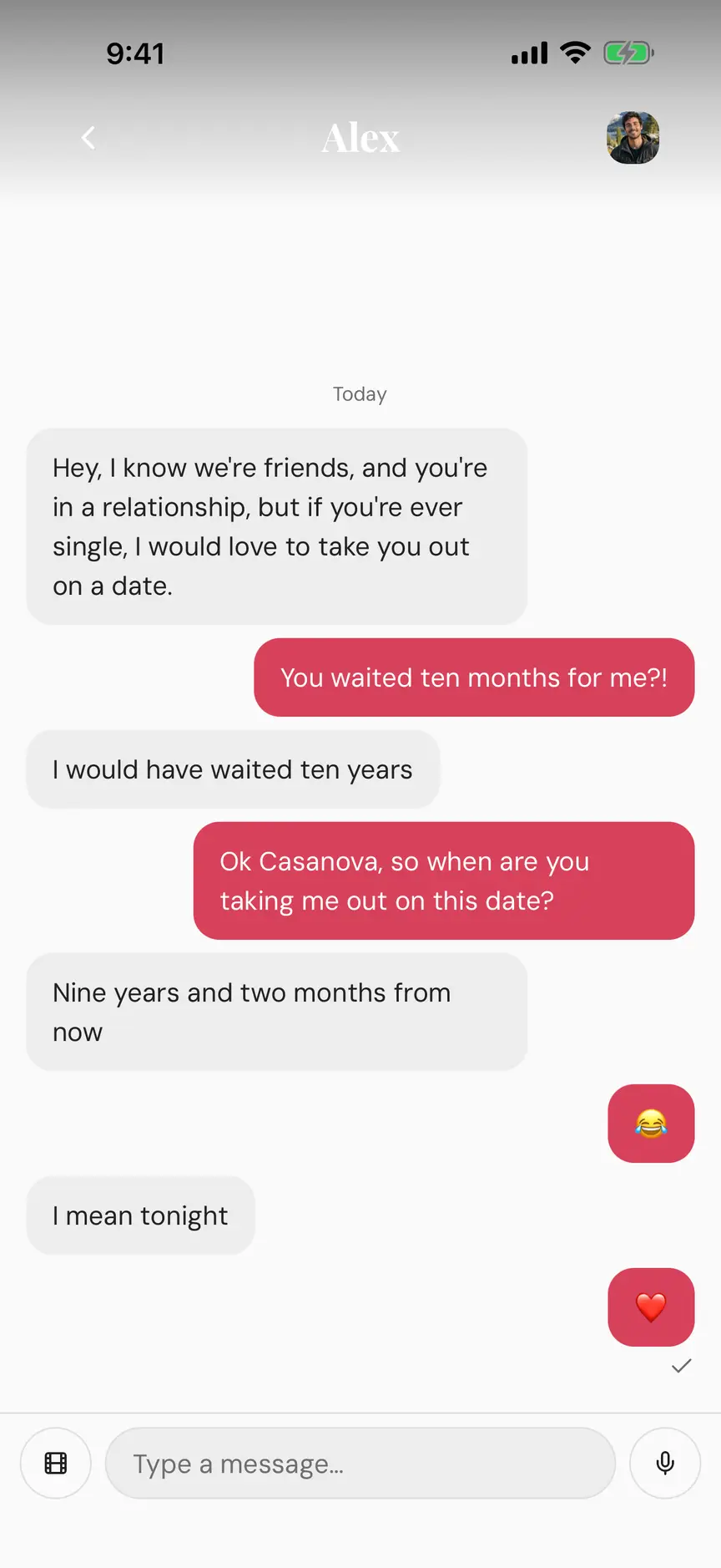 An open conversation in the IF app.